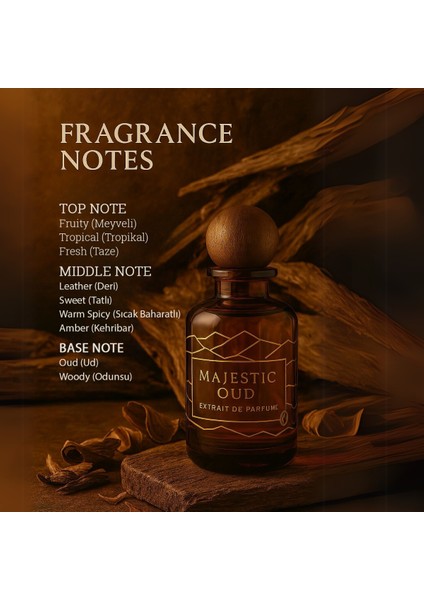 Majestic Oud Extrait De Parfum - 100 ml | Dubai Esintili Niş Unisex Parfüm indirimleri