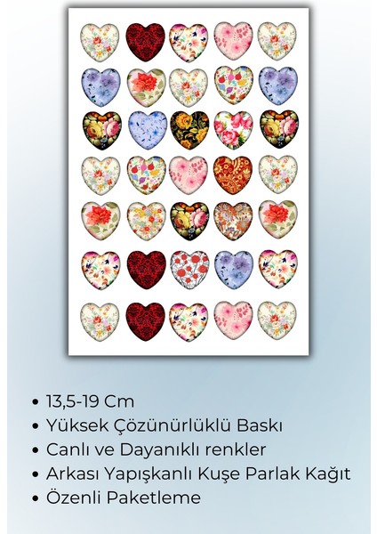 Kalp Temalı Sticker Planner Ajanda Bullet Journal Için Uygun fiyatları