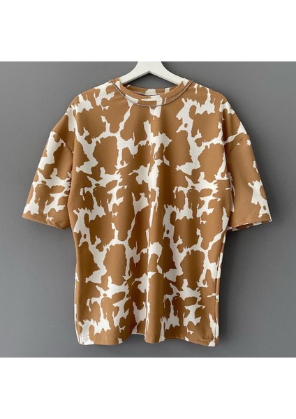 Erkek Karışık Desen Oversize T-Shirt