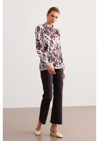 Mavi Bağlamalı Desenli Gömlek fiyatları