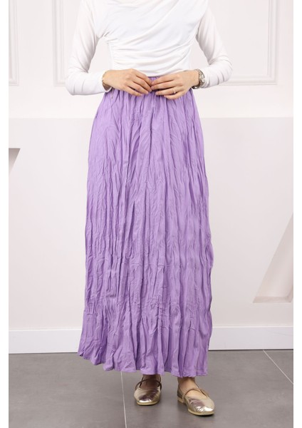 Lila Bel Lastikli Kraş Etek fiyatları