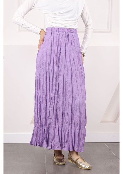 Lila Bel Lastikli Kraş Etek fırsatları