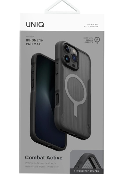 Apple iPhone 16 Pro Max Kılıf Combat Active Üç Katmanlı Magsafe Özellikli (Magclick™) Koruyucu Kapak fırsatları