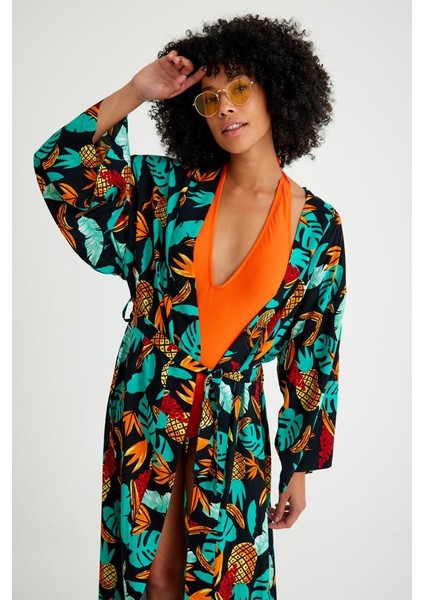 Pune Model Kimono - Plaj Elbisesi Mayo Üstü Kimono - Bayan Kimono modelleri