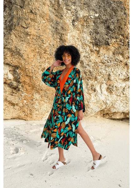 Pune Model Kimono - Plaj Elbisesi Mayo Üstü Kimono - Bayan Kimono