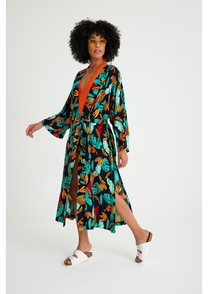 Pune Model Kimono - Plaj Elbisesi Mayo Üstü Kimono - Bayan Kimono