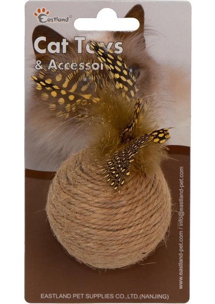 Hasır Tüylü Çıngıraklı Top-Çap 6cm