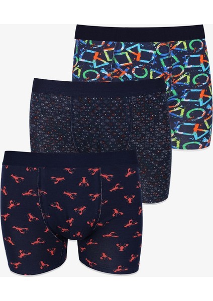 Erkek Pamuklu Likralı Boxer