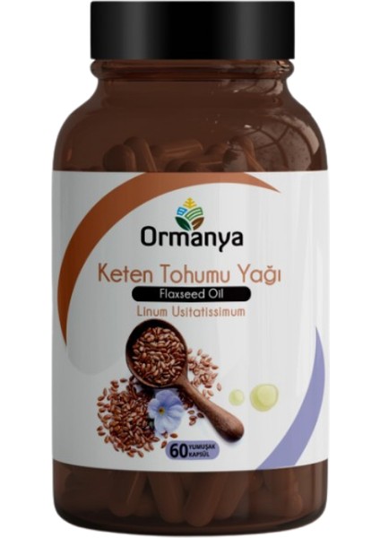 Keten Tohumu Yağı Içeren Takviye Edici Gıda 1000 Mg (60 Kapsül)