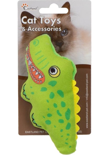 Kedi Otlu Öten Peluş Timsah 15cm