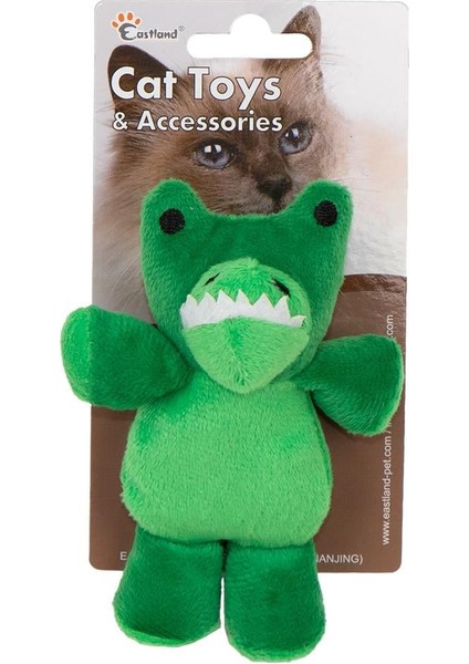 Kedi Otlu Peluş Timsah 12cm