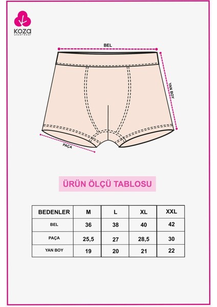 Erkek Pamuklu Likralı Boxer