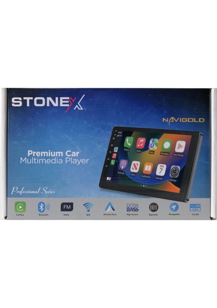 Stonex 9 Inch Multimedya Tablet 2GB+32GB Carplay Android Auto Bt Navigasyon Fullhd Eq Radyo