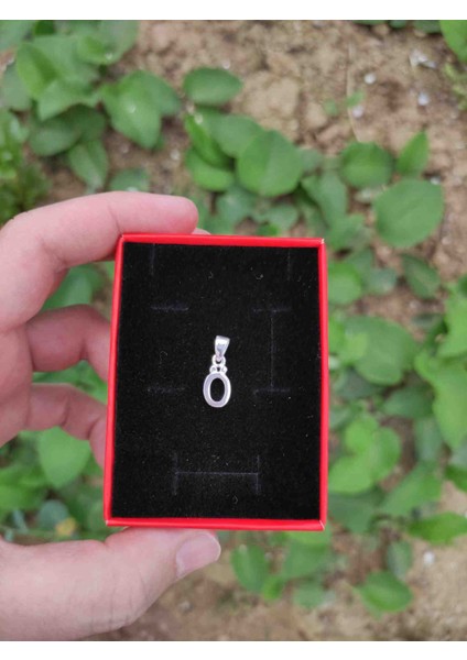 Kadın Minik Ö Harfi Kolye Ucu (925AYAR Gümüş)