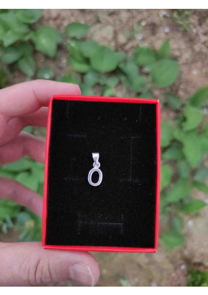 Kadın Minik O Harfi Kolye Ucu (925AYAR Gümüş)