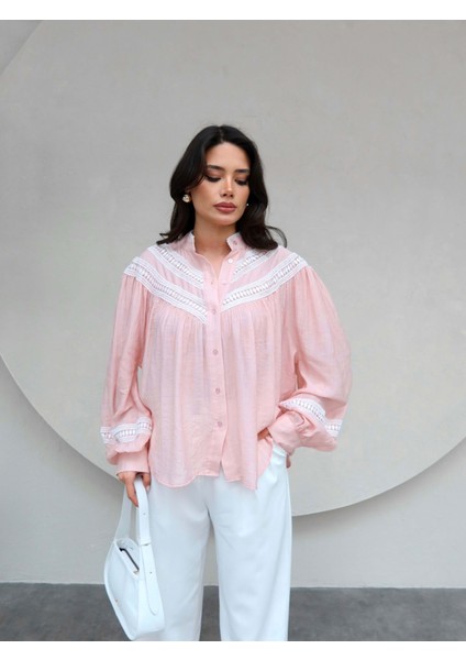 Dantel Detaylı Oversize Gömlek fiyatları