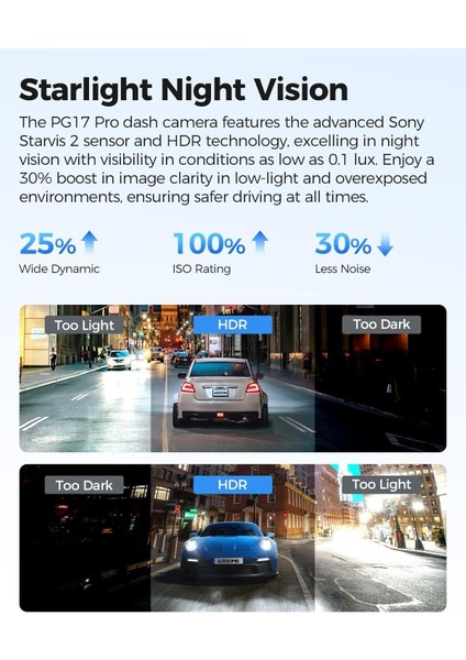 Pro 4K + 2.5k Hdr Dashcam, 12" IPS Dokunmatik Ekran, 5ghz Wi-Fi, Süper Gece Görüşü