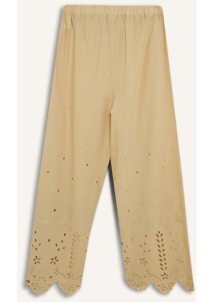 Regular Fit Brode Plaj Pantolonu-Fall in Love E0602AX25SM fırsatları