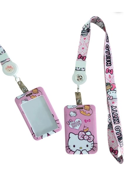 Hello Kitty Sanrio Yoyo Yaka Kartı Kartlık Boyun Ipi Askı