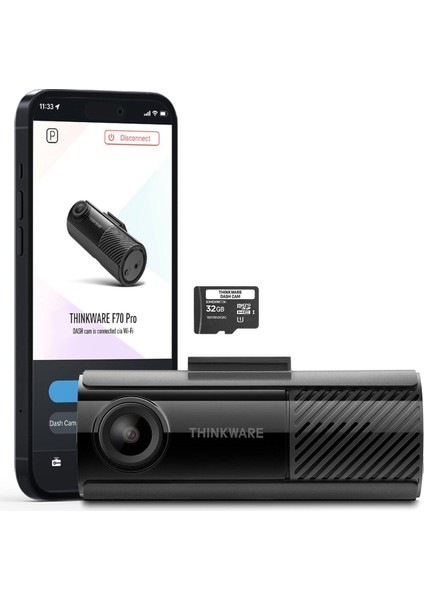F70 Pro Dash Cam 1080P Full Hd, 140° Geniş Açı, G-Sensörlü, Gece Görüşlü ve Wifi Araç Kamerası