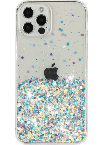 iPhone 12 Pro Max Için 6.7 Inç Tpu Kılıf Epoksi Parıltılı Işıltılı Parlak Telefon Kapağı-Beyaz (Yurt Dışından) fiyatları