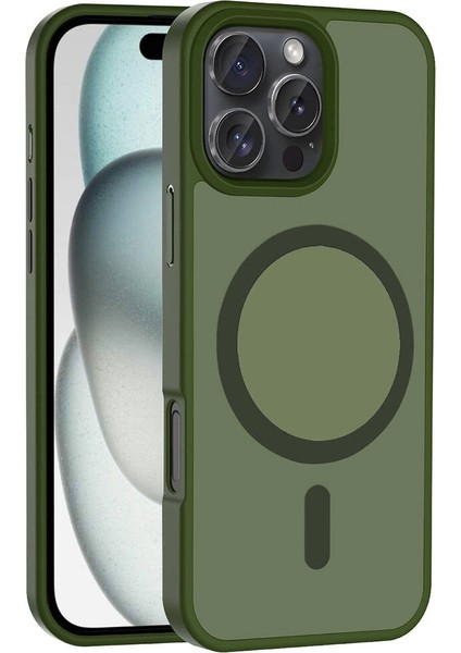 Apple iPhone 16 Pro Max Kılıf Magsafe Şarj Özellikli Mat Arka Yüzey Sio Kapak