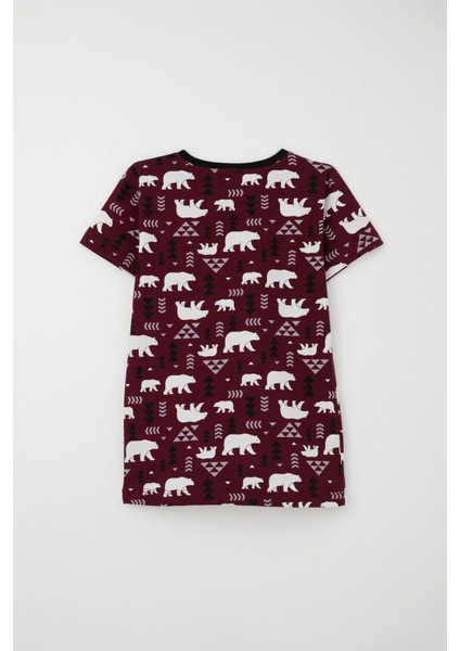 Girls & Boys Erkek Çocuk Şortlu Pijama Takımı Sevimli Kutup Ayıcığı Desenli 4-8 Yaş, Vişne Çürüğü fırsatları