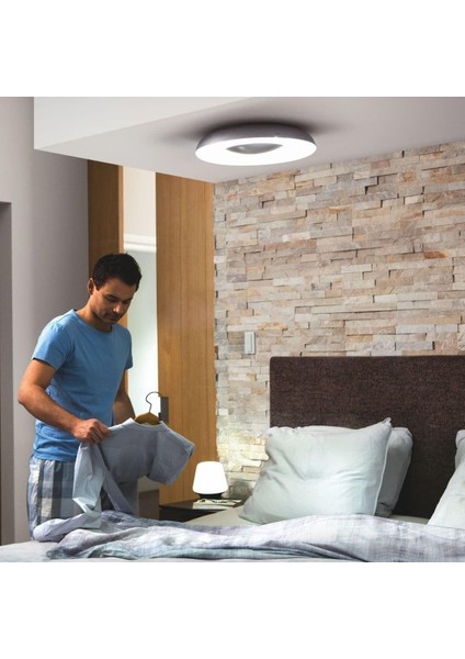 Hue White Ambiance LED Tavan Işığı, Dimmer Anahtarlı, Alüminyum, Akıllı Kontrol, Alexa Uyumluluğu indirimleri