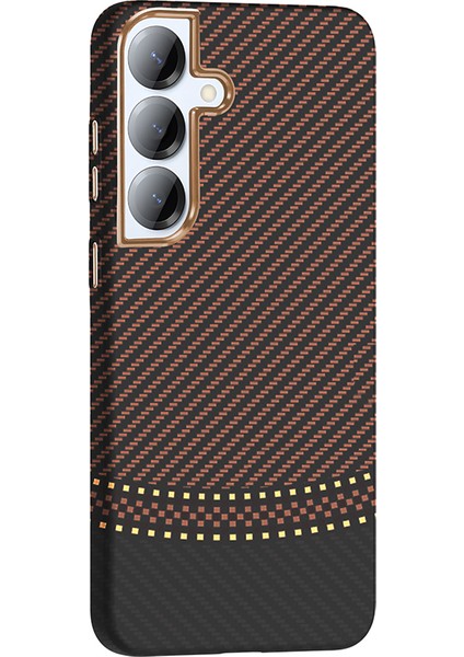Samsung Galaxy S25 Kılıf M-Safe Şarj Özellikli Karbon Fiber Görünümlü Gros Kılıf fiyatları