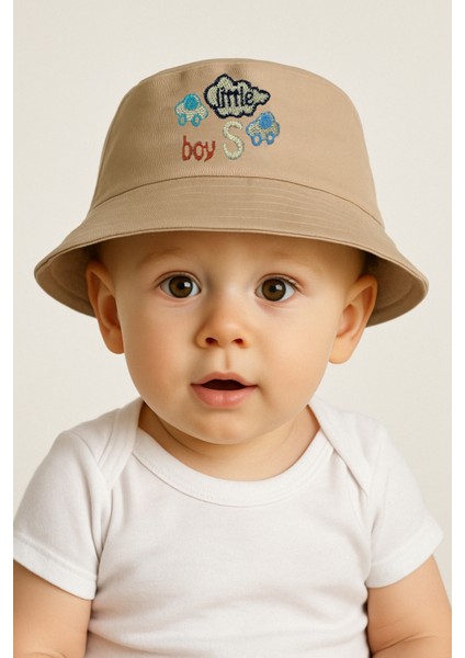 Bebek Erkek Bucket Şapka | Yazlık Güneş Koruyucu Pamuklu Şapka | 2-4yaş | Araba Nakışlı Keten