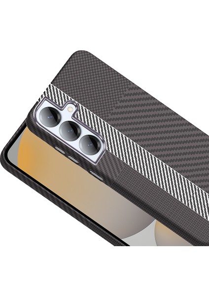 Samsung Galaxy S25 Kılıf M-Safe Şarj Özellikli Karbon Fiber Görünümlü Gros Kılıf modelleri