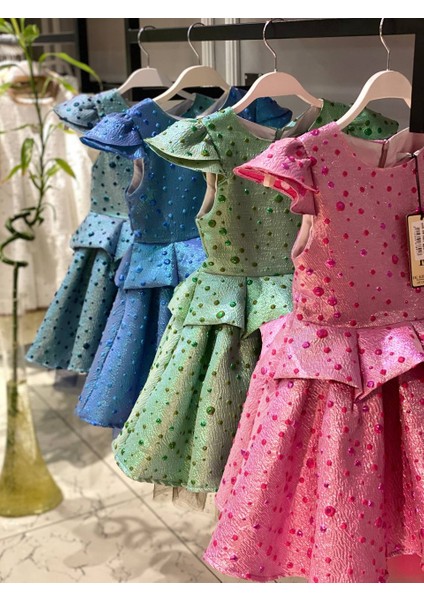 Kız Çocuk Bayramlık Doğum Günü Mezuniyet Abiye Pembe Elbise modelleri