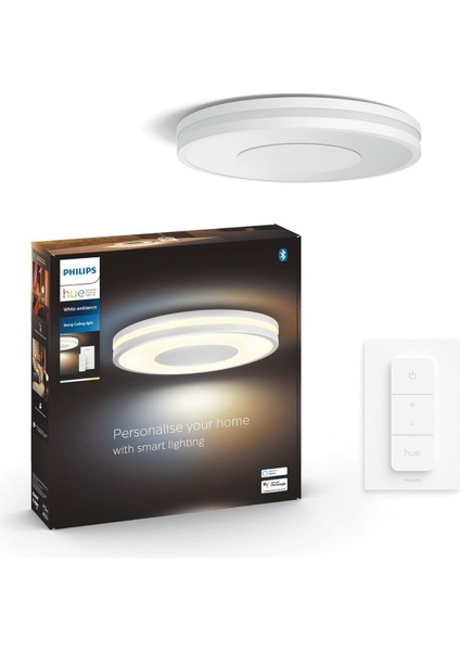 Hue White Ambiance Being LED Tavan Işığı 2500 Lumen, Dimmer Anahtarlı, Akıllı Kontrol, Beyaz Armatür fiyatları