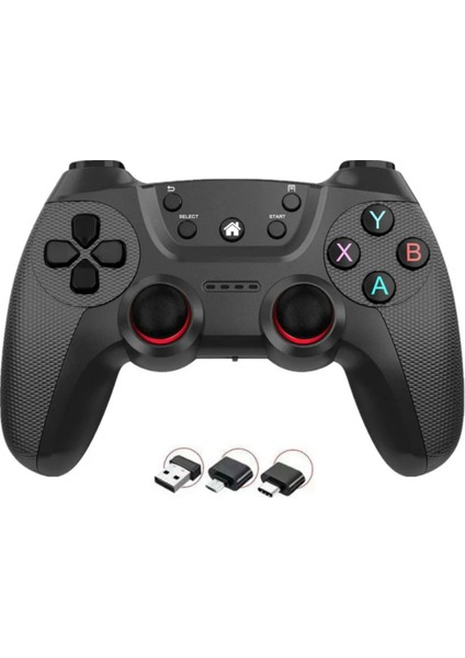 Kablosuz Gamepad Pc Uyumlu Pilli 2.4g Tekli Kol Kablosuz Oyun Kolu