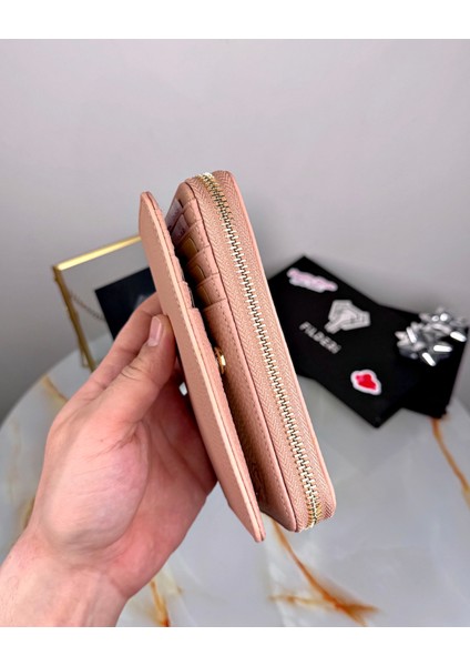 Hakiki Deri Çok Bölmeli Fermuarlı Lüks Elit Kadın Cüzdan 2091 indirimleri