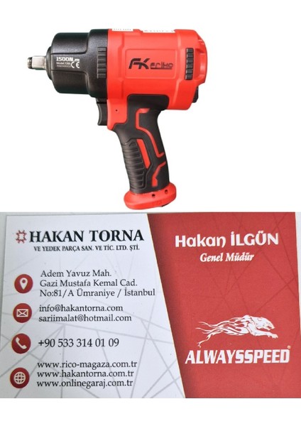1/2 1500NM Havalı Somun Sökme Sıkma Tabancası