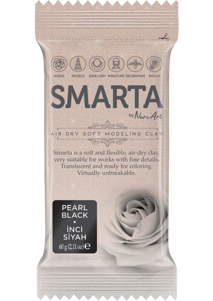 Havayla Kuruyan Modelleme Hamuru Metalik Siyah Inci 60 gr