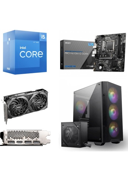 Intel Core I5-12400F 16GB 2 Tb SSD + 4tb HDD RTX4060 8g Windows 11 Home Powered By Msı Ym-92