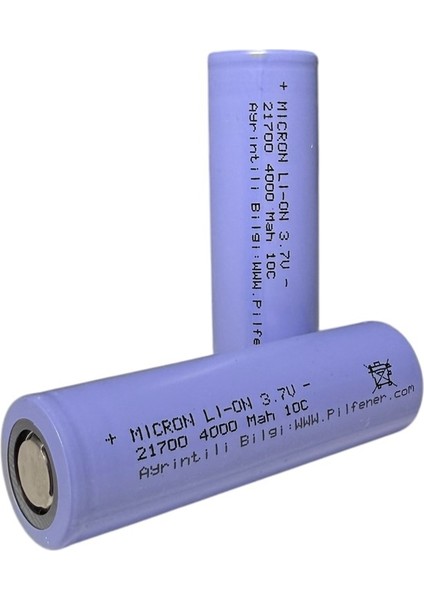 21700 4000 Mah 10C 40A Li-Ion Pil 1 Adet