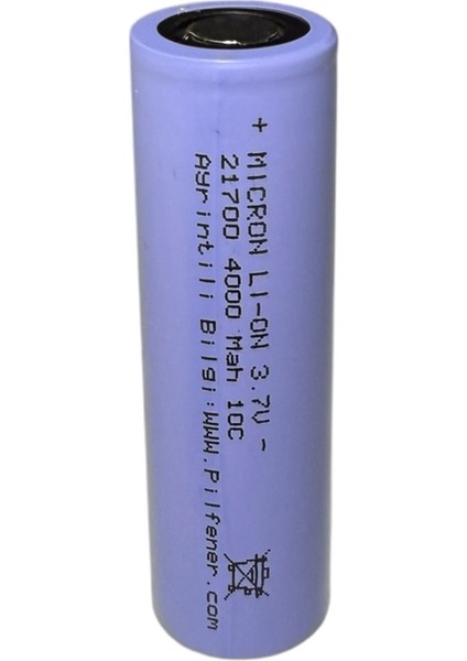 21700 4000 Mah 10C 40A Li-Ion Pil 1 Adet