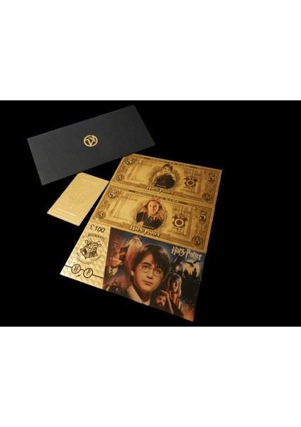 24 Ayar Altın Kaplama 3lü Koleksiyonluk Harry Potter Filmi Kart Seti