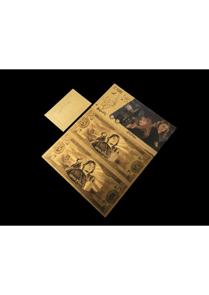 24 Ayar Altın Kaplama 3lü Koleksiyonluk Harry Potter Filmi Kart Seti