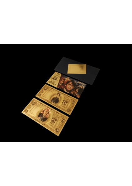 24 Ayar Altın Kaplama 3lü Koleksiyonluk Harry Potter Filmi Kart Seti