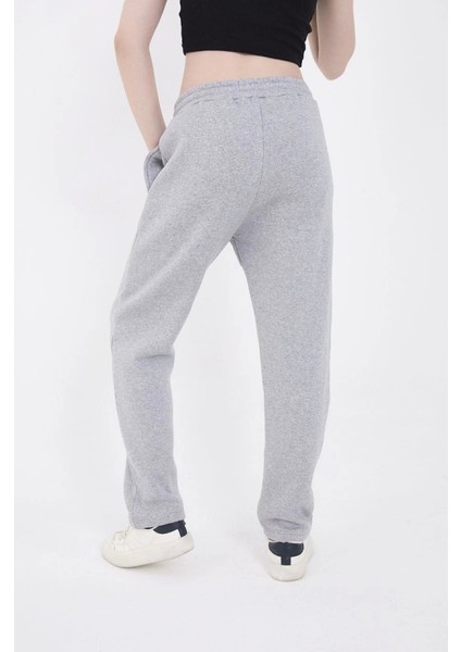 Üçaymoda Lastikli Baskılı Eşofman Pantolon - Gri fırsatları