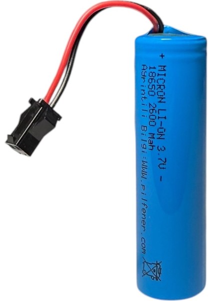 2600 Mah 3.7V 18650 Li-Ion Uzaktan Kumandalı Oyuncak Araba Pili Yüksek Kapasite