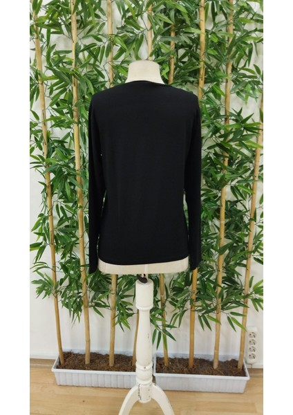 Üçaymoda Kadın Uzun Kollu Bisiklet Yaka Köpek Resimli Viskon Bluz indirimleri