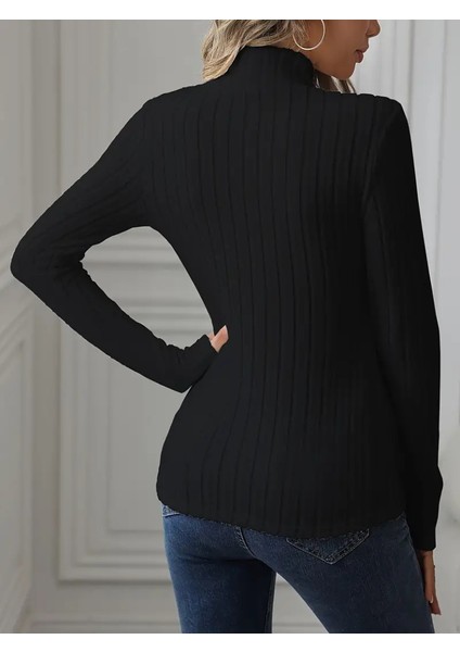 Üçaymoda Kadın Uzun Kollu Balıkçı Yaka Şardonlu Kaşkorse Bluz fırsatları