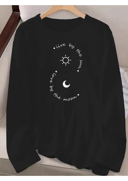 Üçaymoda Kadın Uzun Kollu Bisiklet Yaka Desenli Viskon Bluz fiyatları