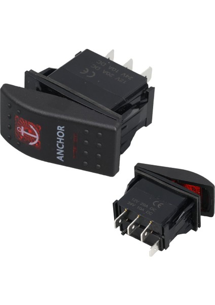 Irgati Işiksiz 4p On-Off-On 12-24V Yayli Marin Switch (IC-134M-S11E)