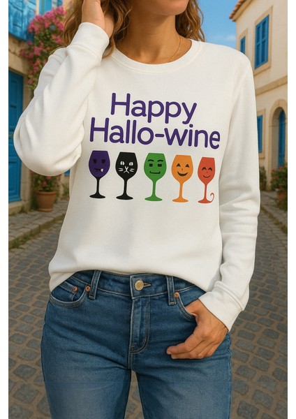 Üçaymoda Kadın Uzun Kollu Bisiklet Yaka Baskılı Viskon Bluz indirimleri